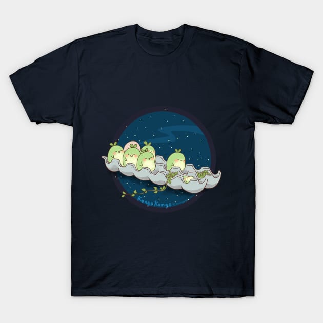 The beans in the egg plate. T-Shirt by Mochipang